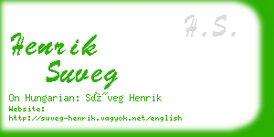 henrik suveg business card